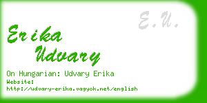 erika udvary business card